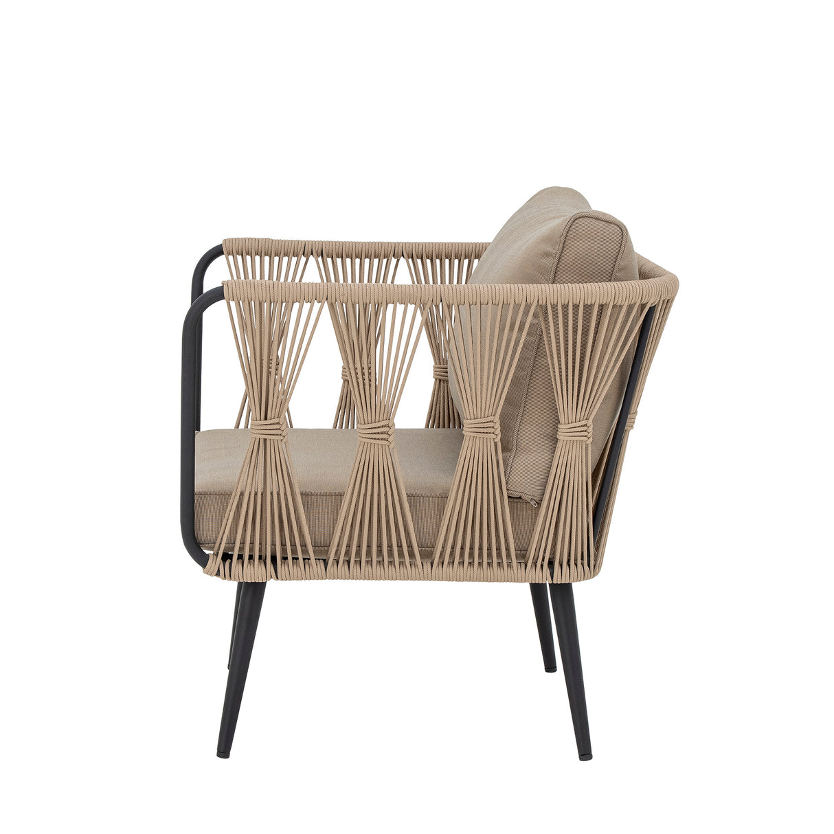 Pavone Loungesessel, Braun, Metall - ZEN ZONE Furniture