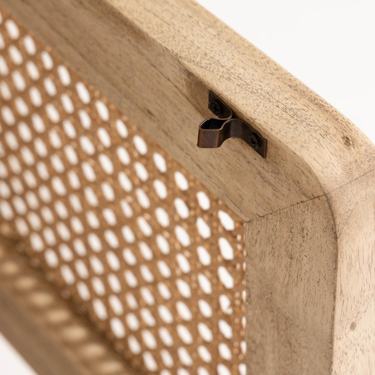 Nalu TV-Schrank 2 Türen aus massivem Mindiholz und Rattan 150 x 50 cm - ZEN ZONE