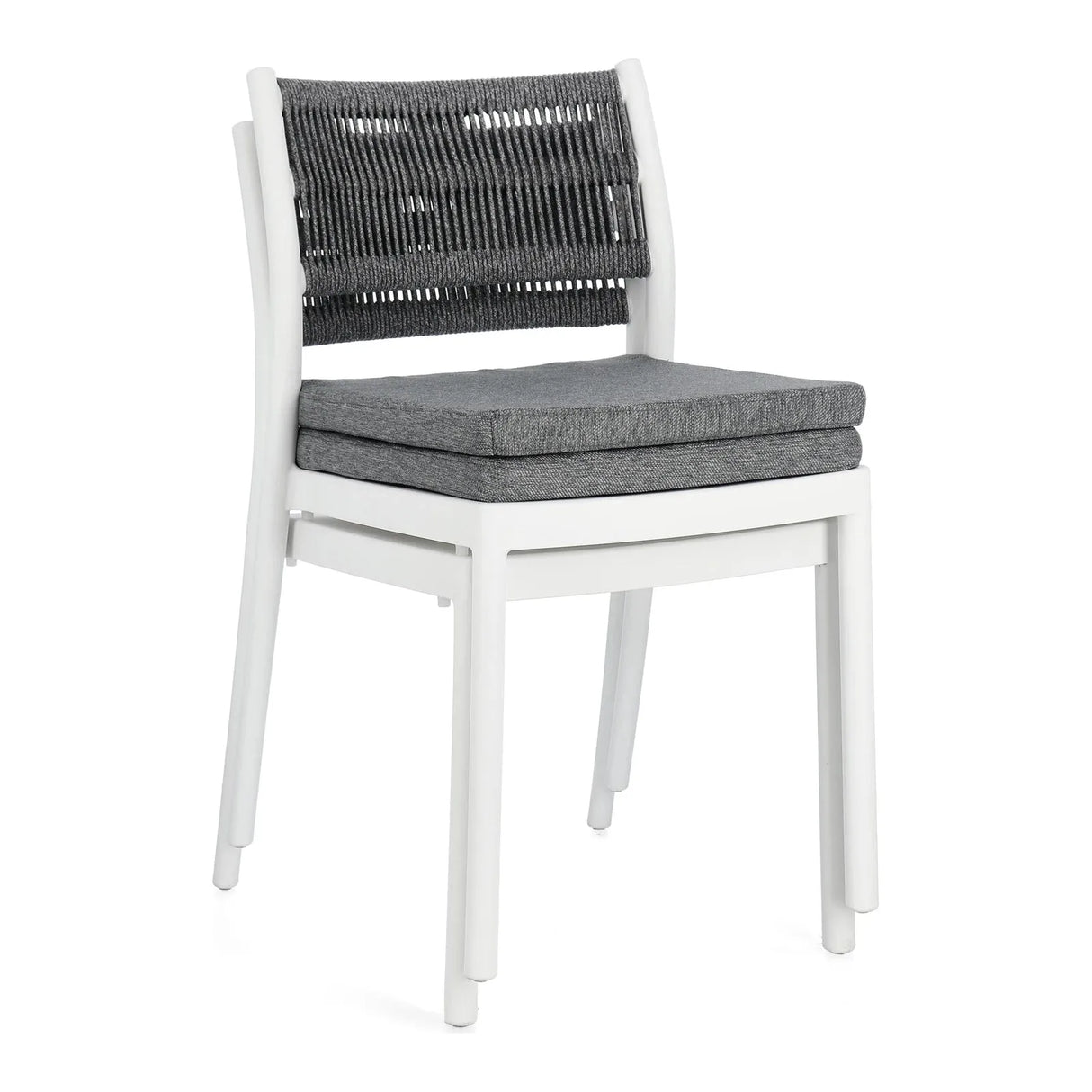 Alvin Stuhl mit Kissen Weiss/Dunkelgrau - ZEN ZONE Furniture