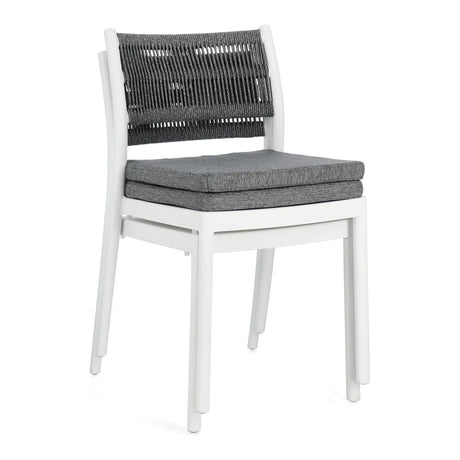 Alvin Stuhl mit Kissen Weiss/Dunkelgrau - ZEN ZONE Furniture
