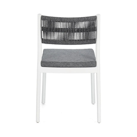 Alvin Stuhl mit Kissen Weiss/Dunkelgrau - ZEN ZONE Furniture