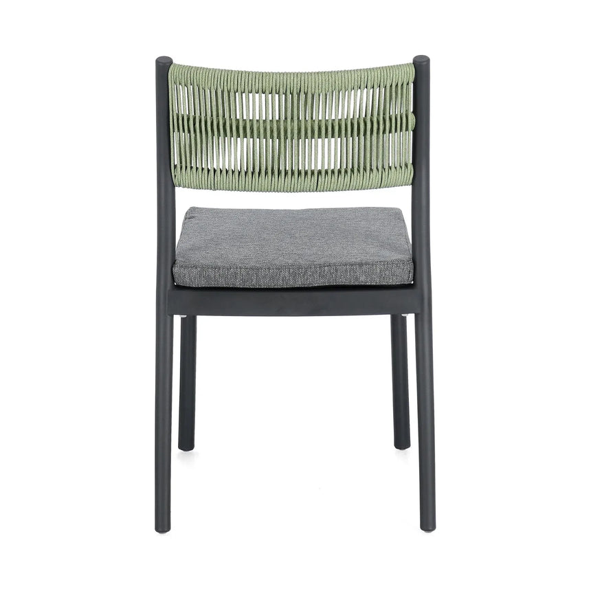 Alvin Stuhl mit Kissen Charcoal/Grün - ZEN ZONE Furniture