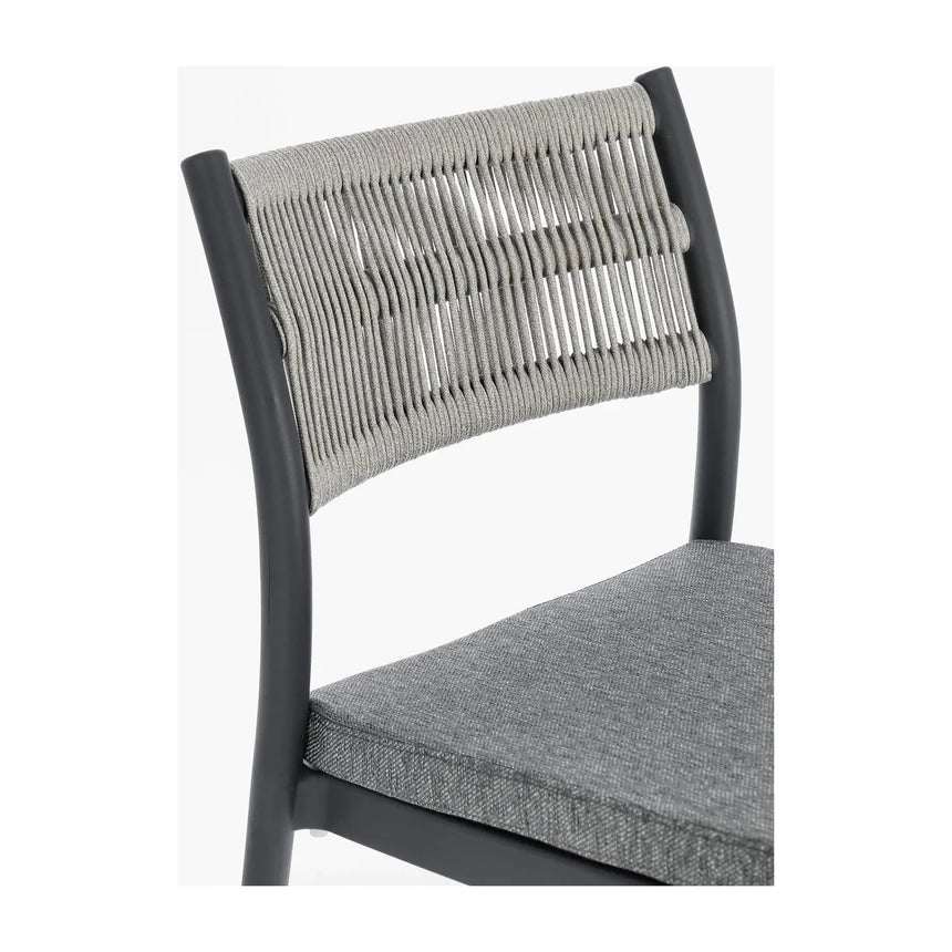 Alvin Stuhl mit Kissen Anthrazit/Hellgrau - ZEN ZONE Furniture