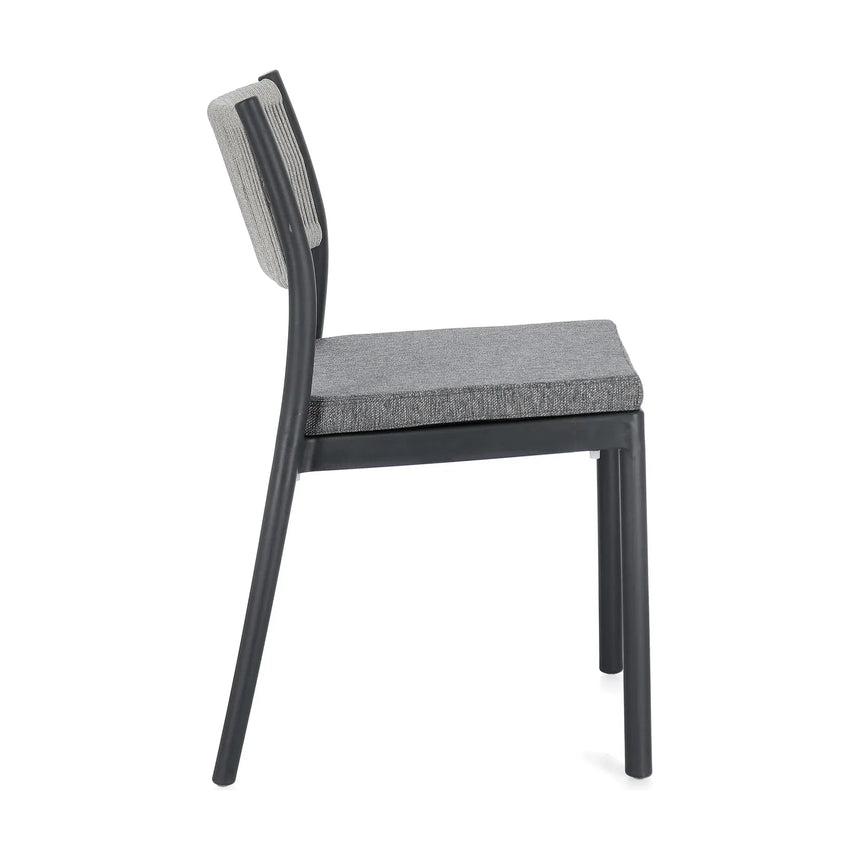 Alvin Stuhl mit Kissen Anthrazit/Hellgrau - ZEN ZONE Furniture