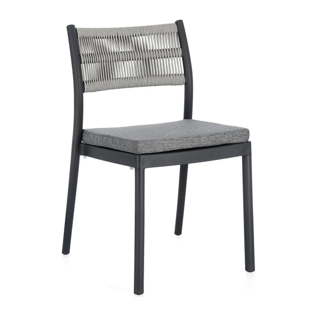 Alvin Stuhl mit Kissen Anthrazit/Hellgrau - ZEN ZONE Furniture