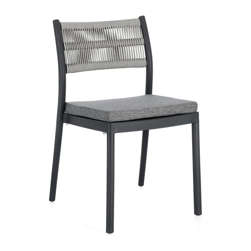 Alvin Stuhl mit Kissen Anthrazit/Hellgrau - ZEN ZONE Furniture
