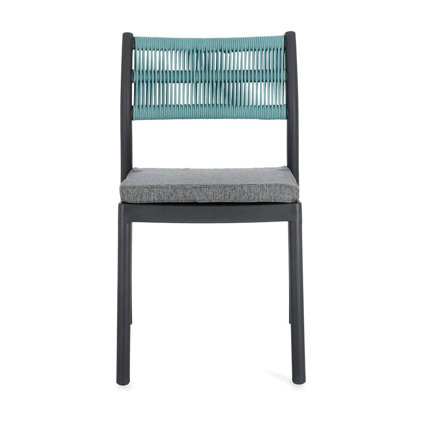 Alvin Stuhl mit Kissen Charcoal/Avio - ZEN ZONE Furniture