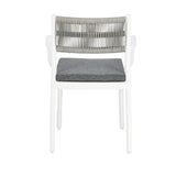 Alvin Stuhl mit Armlehne und Kissen Weiss/Hellgrau - ZEN ZONE Furniture