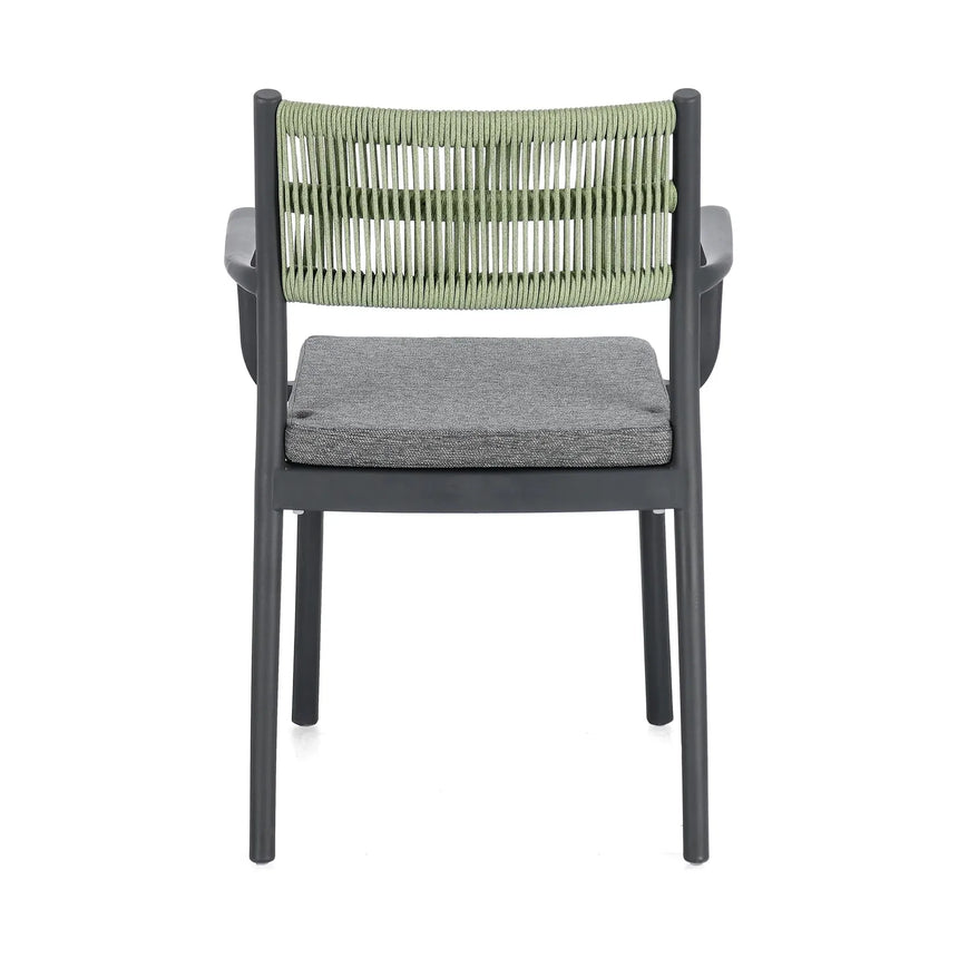 Alvin Stuhl mit Armlehne und Kissen Anthrazit/Gold - ZEN ZONE Furniture