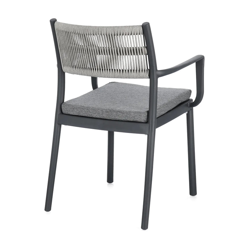 Alvin Stuhl mit Armlehne und Kissen Charcoal/Hellgrau - ZEN ZONE Furniture