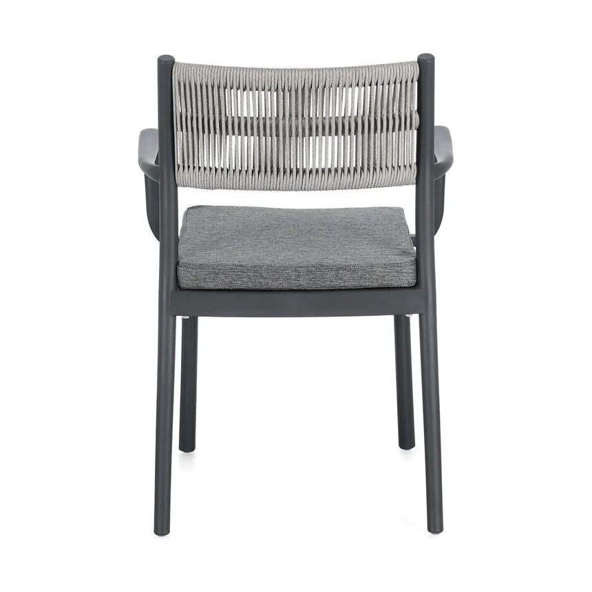 Alvin Stuhl mit Armlehne und Kissen Charcoal/Hellgrau - ZEN ZONE Furniture