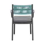 Alvin Stuhl mit Armlehne und Kissen Charcoal/Avio - ZEN ZONE Furniture