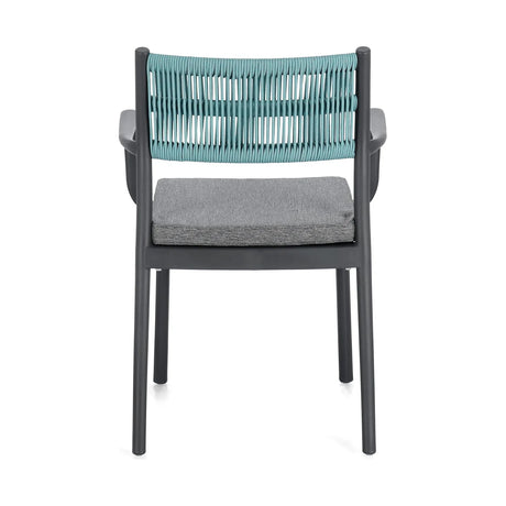 Alvin Stuhl mit Armlehne und Kissen Charcoal/Avio - ZEN ZONE Furniture
