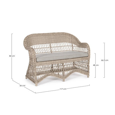 Garten-Sofa 2-Sitzer mit Kissen Jupiter New - ZEN ZONE Furniture