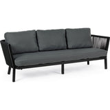 Outdoor Sofa 3 Plätze mit Kissen Makatea Schwarz XK04 - ZEN ZONE