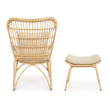 Outdoor Lounge-Sessel mit Kissen mit Fußstützen Maela - ZEN ZONE Furniture
