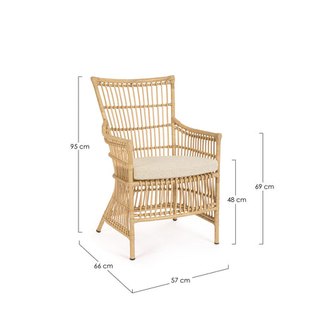 Gartenstuhl mit Armlehne und Kissen Adelma - ZEN ZONE Furniture