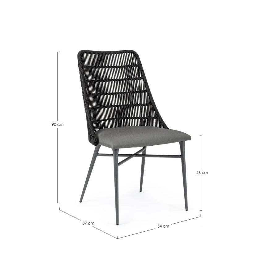 Gartenstuhl Tablita Anthrazit - ZEN ZONE Furniture
