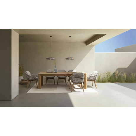 Gartenstuhl mit Armlehne und Kissen Tamires Beige - ZEN ZONE Furniture