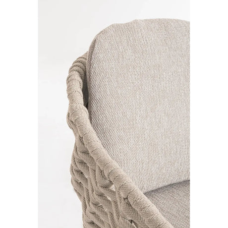 Gartenstuhl mit Armlehne und Kissen Tamires Beige - ZEN ZONE Furniture