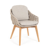 Gartenstuhl mit Armlehne und Kissen Tamires Beige - ZEN ZONE Furniture