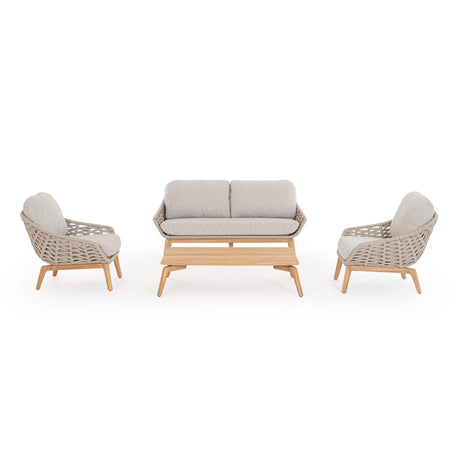 Garten-Sofa 2 bis 3-Sitzer mit Kissen Tamires Beige - ZEN ZONE Furniture