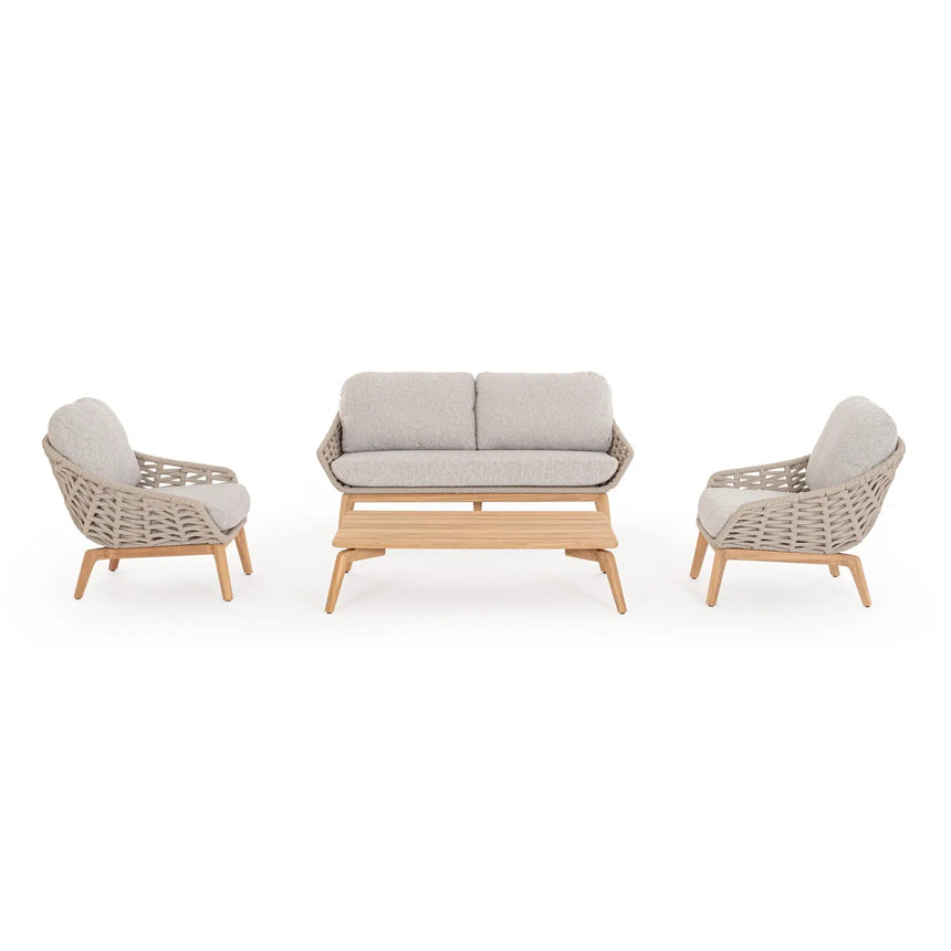 Garten-Sofa 2 bis 3-Sitzer mit Kissen Tamires Beige - ZEN ZONE Furniture