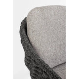 Gartenstuhl mit Armlehne und Kissen Tamires Anthrazit - ZEN ZONE Furniture
