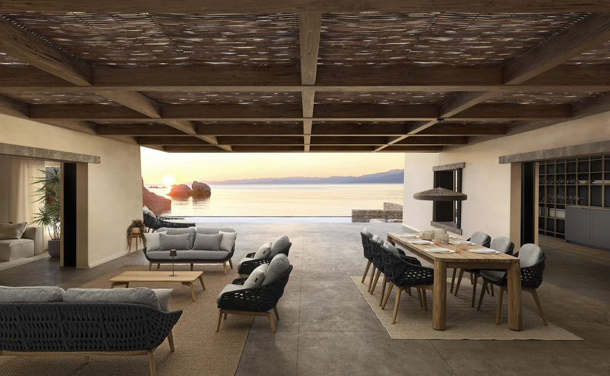 Outdoor Sessel mit Kissen Tamires Anthrazit - ZEN ZONE Furniture
