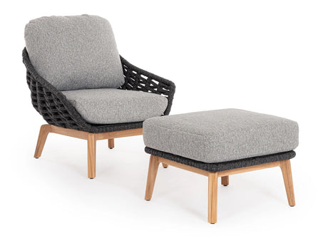 Outdoor Sessel mit Kissen Tamires Anthrazit - ZEN ZONE Furniture