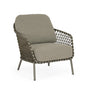 Outdoor Sessel Ivissa mit Armlehnen aus Seil Grün - ZEN ZONE Furniture