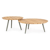 Outdoor Couchtisch 2er-Set Ivissa D60-D80 GRÜN - ZEN ZONE Furniture