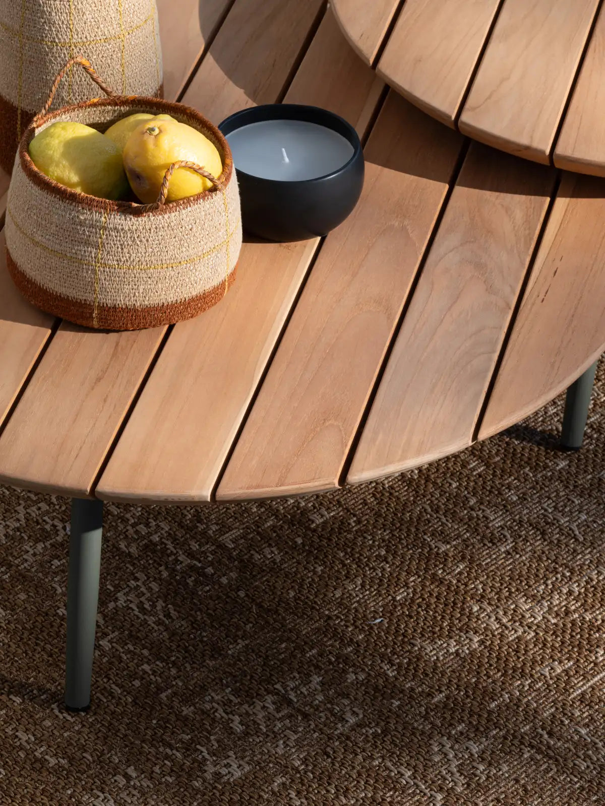 Outdoor Couchtisch 2er-Set Ivissa D60-D80 GRÜN - ZEN ZONE Furniture