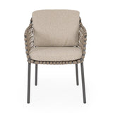 Gartenstuhl Ivissa mit Armlehnen aus Seil Anthrazit - ZEN ZONE Furniture