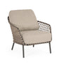 Outdoor Sessel Ivissa mit Armlehnen aus Seil Anthrazit - ZEN ZONE Furniture
