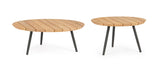 Outdoor Couchtisch 2er-Set Ivissa D60-D80 Anthrazit - ZEN ZONE Furniture