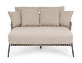 Outdoor Daybed 2-Sitzer Ivissa Anthrazit 139x170 cm - ZEN ZONE Furniture