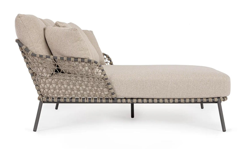 Outdoor Daybed 2-Sitzer Ivissa Anthrazit 139x170 cm - ZEN ZONE Furniture