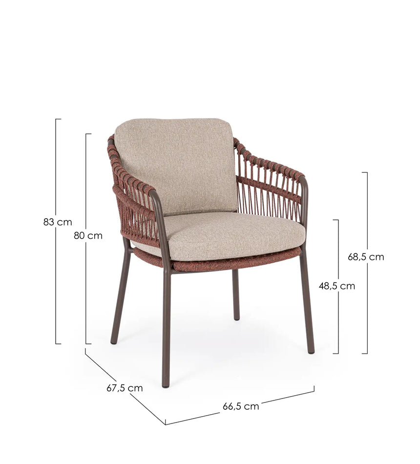 Gartenstuhl Talaia mit Armlehnen Java - ZEN ZONE Furniture