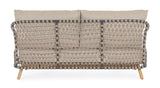 Outdoor Sofa 2/3-Sitzer Eularia aus Aluminium, Seil und Teakholz - ZEN ZONE Furniture