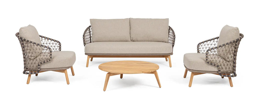 Outdoor Couchtisch Eularia Teakholz 90x90 cm - ZEN ZONE Furniture