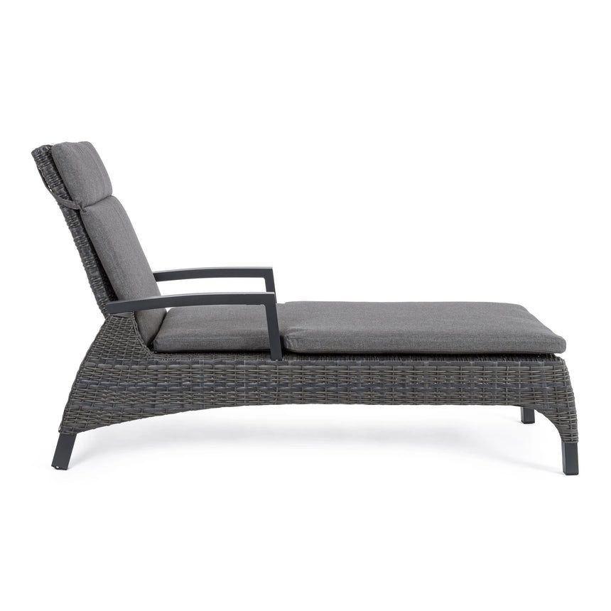 Gartenliege Britton mit Kissen Anthrazit JX55 - ZEN ZONE Furniture