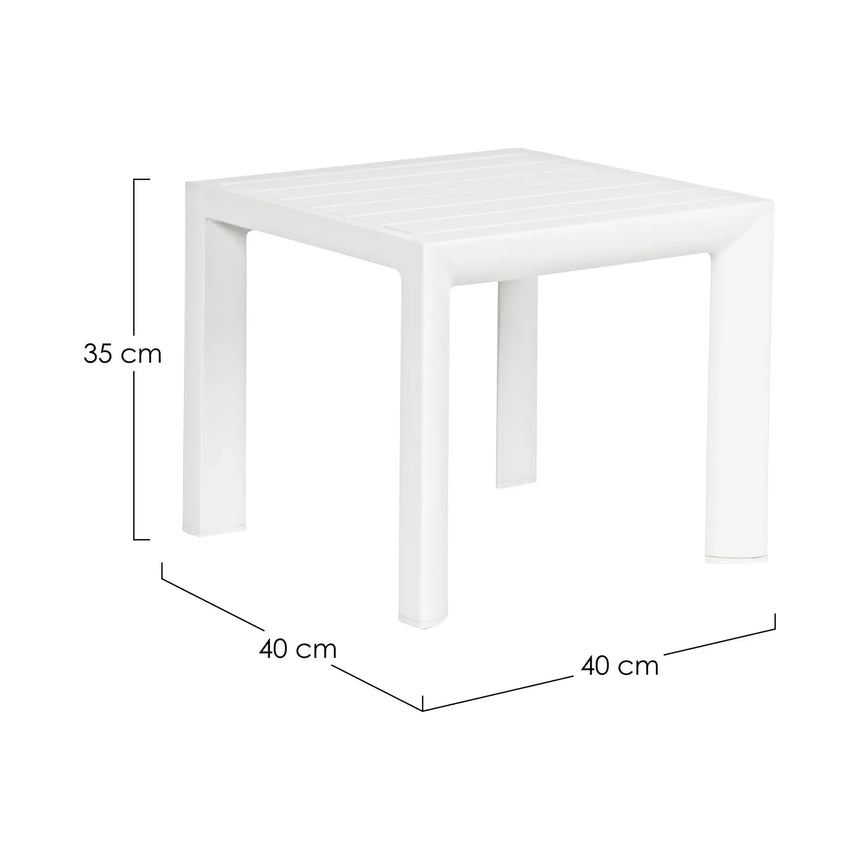 Cruise Couchtisch Weiss Gk50 40x40 cm - ZEN ZONE Furniture