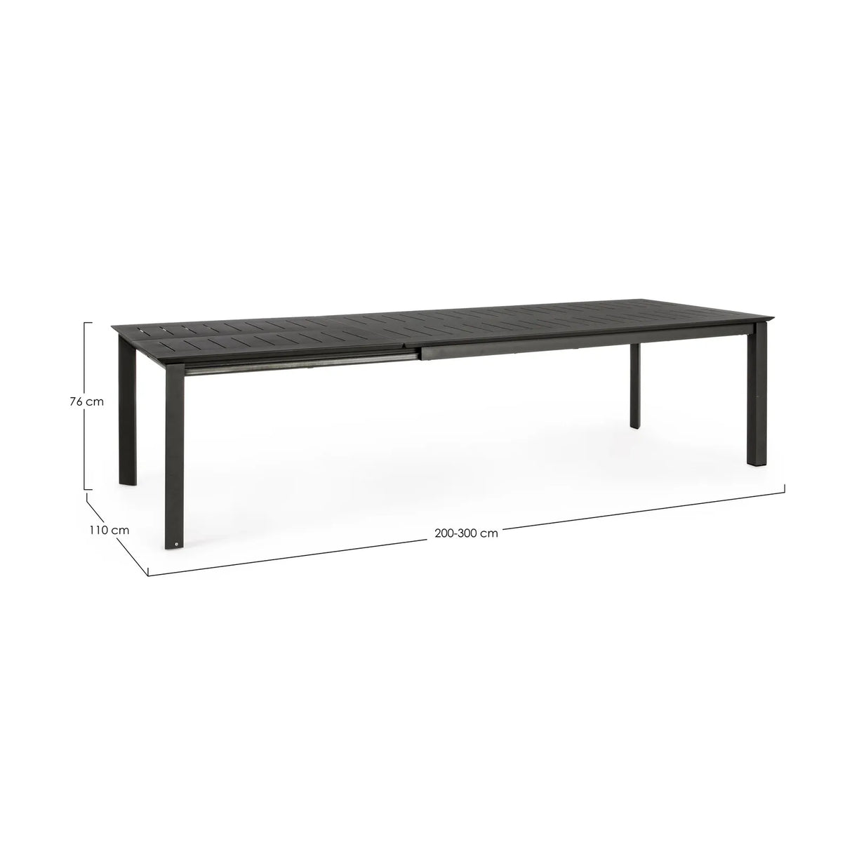 Gartentisch ausziehbar 200-300x110 Anthrazit CX23 Konnor