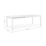 Gartentisch ausziehbar 160-240x100 Weiß CX21 Konnor