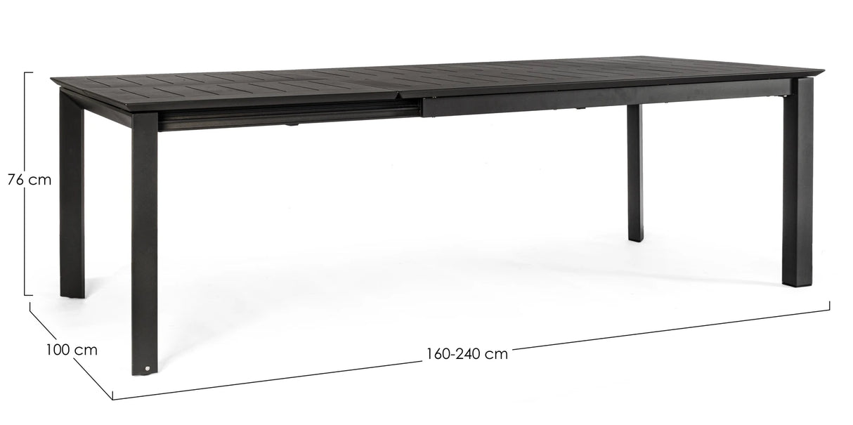 Gartentisch ausziehbar 160-240x100 Anthrazit CX23 Konnor - ZEN ZONE Furniture