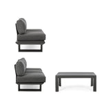 Gartenlounge Eck-Sitzgruppe mit Kissen Anthrazit CX23 Konnor