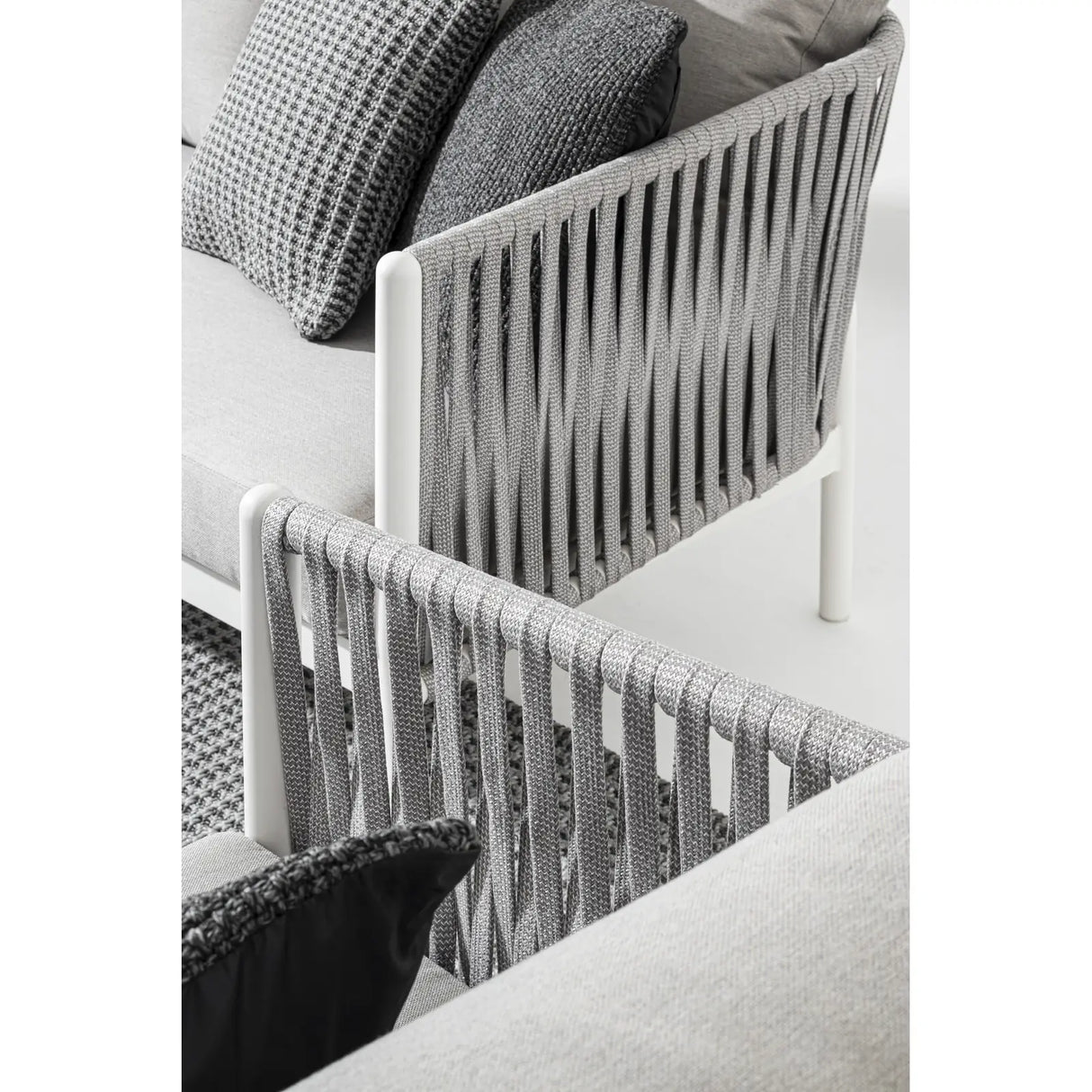 Garten-Sofa 3-Sitzer mit Kissen Florencia Weiß WG20 - ZEN ZONE Furniture