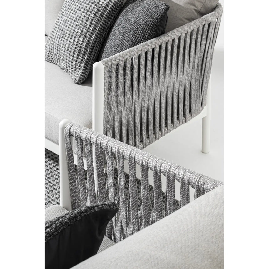 Garten-Sofa 3-Sitzer mit Kissen Florencia Weiß WG20 - ZEN ZONE Furniture