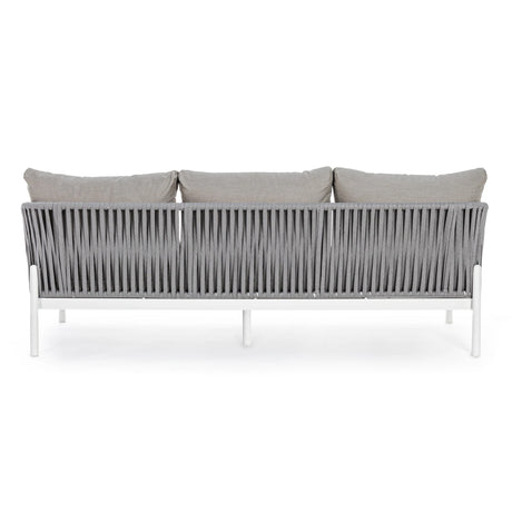 Garten-Sofa 3-Sitzer mit Kissen Florencia Weiß WG20 - ZEN ZONE Furniture